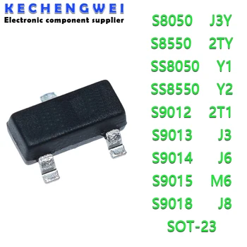 50 БР. S8050 S8550 SS8050 SS8550 S9012 S9013 S9014 S9015 S9018 J3Y STY Y1 Y2 2T1 J3 J6 M6 J8 SMD транзистор SOT23