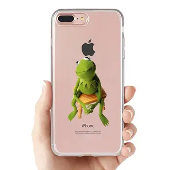 Забавен калъф за мобилен телефон с мемами жаби кермита за iPhone 11 12 13 mini pro XS MAX 8 7 6 6S Plus X 5S SE 2020 XR калъф