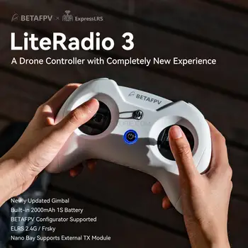 BETAFPV LiteRadio 3 2.4ghz 8-канален Предавател протокол за Подкрепа на ExpressLRS Frsky Bayang радио-управляеми за начинаещи, Състезателни Търтеи