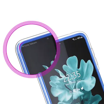 Прозрачен калъф за телефон Samsung Galaxy Z Flip 3 Калъф за Galaxy Z Flip 5G Твърд калъф за вашия КОМПЮТЪР с прозрачен ръба на Чанта Сладко мультяшное лицето