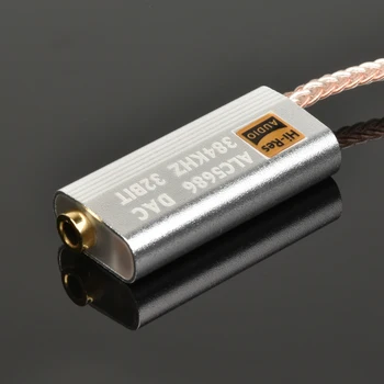 ALC5686 КПР Гръмотевична до 3,5 мм декодирующий усилвател за HIFI адаптер кабел за слушалки, устройство за усилване на звука 32 бита/384 khz за Apple ios