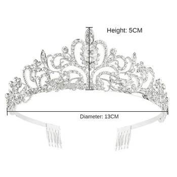 Жените Именничка Кралица Сатен Лента Crystal Crown за Дама Украса за Рожден Ден за възрастни 18 21 30 50 Рожден Ден на САМ Празнични аксесоари