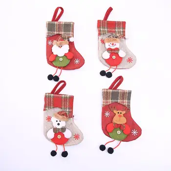 Коледни Чорапи, Коледни Висулки Чорапи, Окачени Подарък Пакети Чорапи Украса на Коледни Чорапи За Мечките/снежен човек/работоспособна/елен