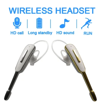 Безжични Слушалки Bluetooth Хендсфри Слушалка За Бизнес Спортно Шофиране HiFi Стерео Музикален Слушалка С Микрофон За Всички Смартфони