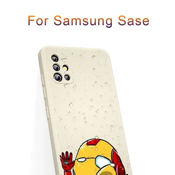 Iron Man Арт Мек Течен Силиконов Калъф за Samsung Galaxy Note 20 10 M32 S21 S20 S10 Fe Ultra Plus Lite Калъф за вашия телефон