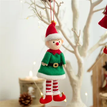 Детски Подарък-Коледен Елф Кукла Коледно Дърво Декор Висулка Ангел Коледа Начало Декор
