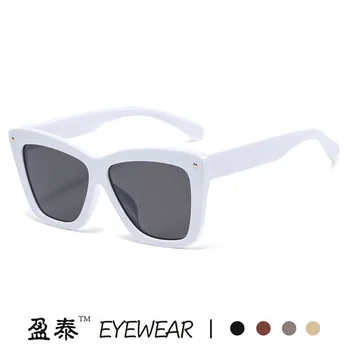 Ins Стил Квадратни Извънгабаритни дамски слънчеви очила 2021 Реколта Черен градиент рамка за Мъжки Слънчеви очила с UV400 За шофиране на открито, Пешеходни очила