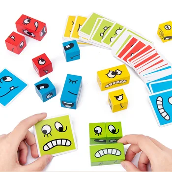 Детски играчки Монтесори Дървен Блок Ранното обучение Обучение Интелект Играчка за обучение на логичното мислене на децата за подаръци