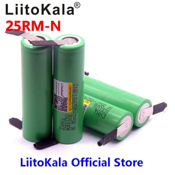 4шт LiitoKala оригинална Батерия 18650 2500 ма INR1865025R 3,6 В Редиците на 20A на Специален Батерия за + DIY Никел
