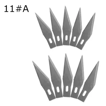 10 Бр. От едната страна 11# Нож За Дърворезба Подмяна на Остриета Хирургически Скалпел Гравиране Нож За Скулптури, Занаяти