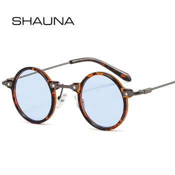 ШОН Ретро Steampunk Малки Кръгли Слънчеви Очила Дамски Модни Прозрачен Океана Градиентные Лещи Нюанси UV400 Мъжки Пънк Слънчеви очила