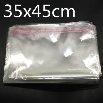100 Бр Прозрачни Самозалепващи Уплътнителни Пластмасови Опаковки, Прозрачни Опаковки, Пакети Opp 35x45 См