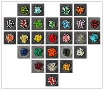 0# 200 бр./лот.0 размер на Висококачествени цветни твърди празни желатинови капсули, кухи желатинови капсули ,сащ или разделени капсули