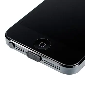 Комплект tapon anti-polvo para за Apple iPhone Негър