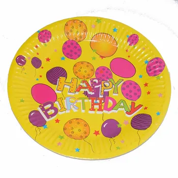 Ynaayu 6 бр./компл. Хартиени чинии, Чинии за Еднократна употреба, Кърпички за торта за Парти по случай рождения Ден на Детски Сувенири, Декоративни аксесоари