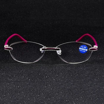 Очила За четене без рамки За жени и мъже, Анти-Синя Светлина Очила За Старческо с Намаляване на Диоптъра +1.0 +1.5 +2.0 2.5 3.0 3.5 +4.0