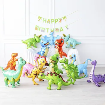 1 бр. балони балони 3D ходене у динозавър Животни балони Детски рожден Ден динозавър Парти в света 