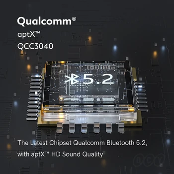 QCY T17S Bluetooth Слушалки aptX Qualcomm Bluetooth 5.2 TWS Безжични Слушалки Гласов Асистент Сензорно Управление Слушалки тип C