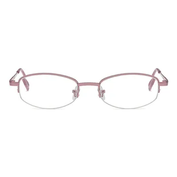 +1,0~+4.0 Нови дамски Овални Тънки рамки за очила с половин рамки От метална сплав Срещу умора Очила за четене с Високо Качество Лилаво Дальнозоркие очила