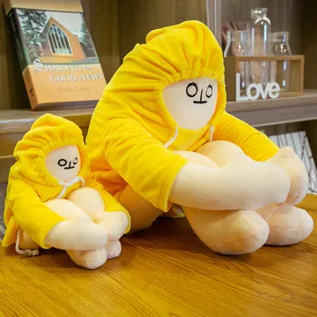 18-65 см WOONGJANG Кукли Жълт Банан Човек Плюшени Играчки Корея Популярни Успокояващ Кукли Подаръци за Рожден Ден за Децата Детски