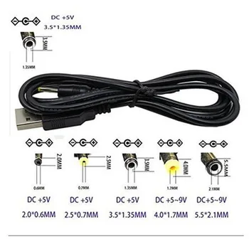 LBSC USB A за постоянен ток 3.5 мм/1,35 мм 5-Волтов конектор dc захранващ Кабел - 1 М