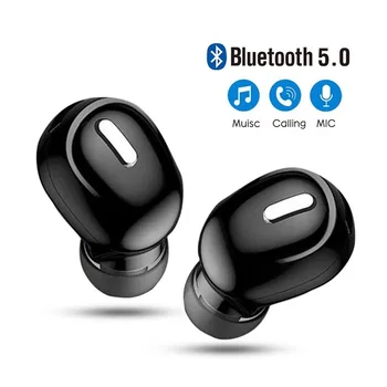 X9Mini Ушите 5.0 Bluetooth Слушалки HiFi Слушалки Безжични Слушалки С Микрофон Спортни Слушалки Хендсфри Слушалки Стереозвук