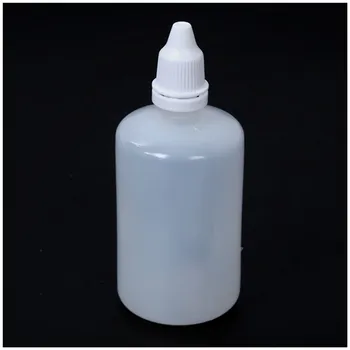 Опаковка от 50 Пластмасови бутилки от ПЭНП с выдавливаемой капкомер за Очна течност Е Нова (капацитет 100 мл)
