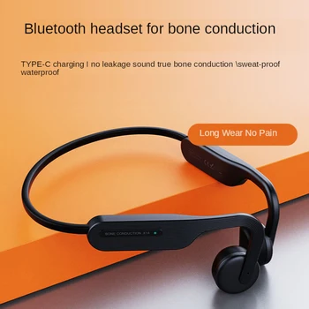 Слушалки с костна проводимост TWS Bluetooth Безжични IPX6 Водоустойчиви Слушалки с отолог на една кука Леки Спортни Слушалки Type-c за мобилен телефон